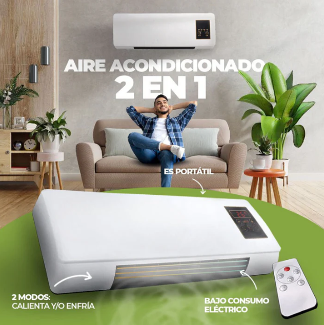 🔥 Aire Acondicionado 2 en 1: Tu clima ideal todo el año + ¡Envío GRATIS! 🚚❄️☀️